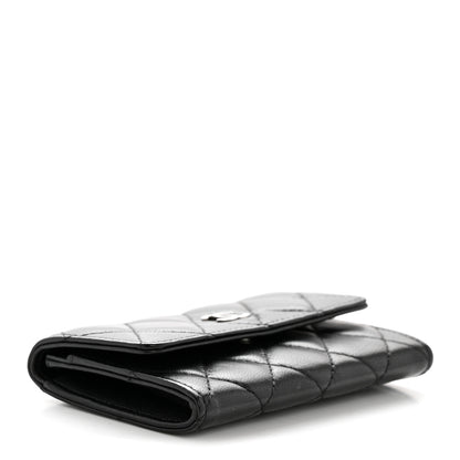 Chanel Lambskin Quilted Flap Card Holder Black 4 of 10