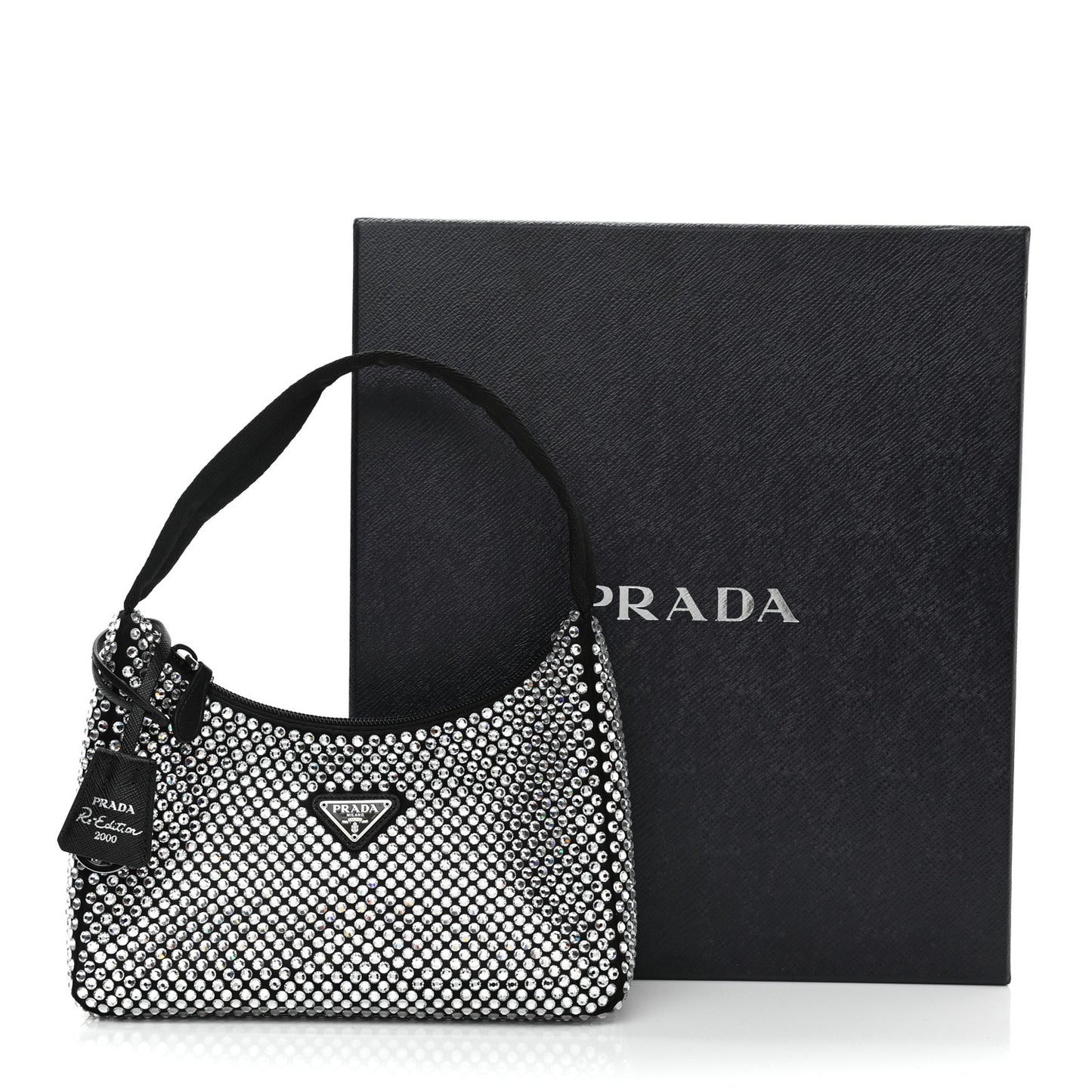 Satin Crystal Mini Re-Edition 2000 Bag Cristal