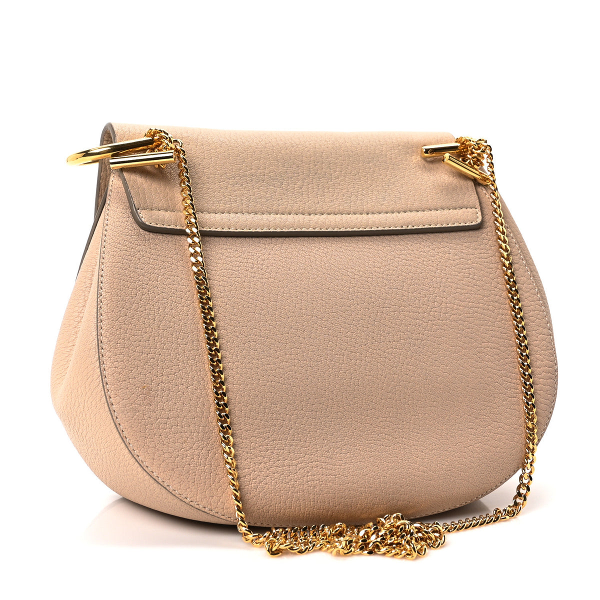 Grained Lambskin Drew Shoulder Bag Abstract White