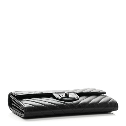 Chanel Aged Calfskin Quilted Large Reissue Gusset Flap Wallet So Black 4 of 9