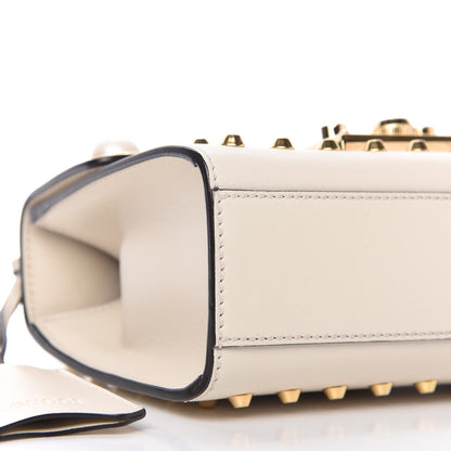 Gucci Calfskin Studded Small Padlock Shoulder Bag White 6 of 10
