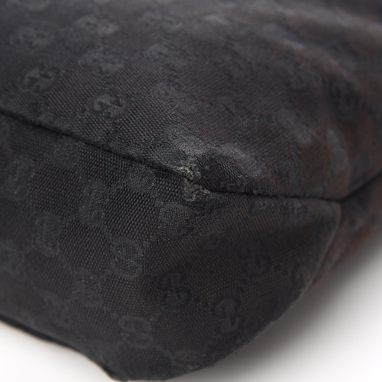 Monogram Medium Horsebit Chain Hobo Black