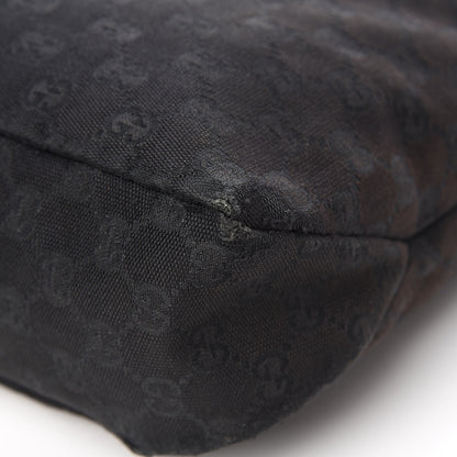 Gucci Monogram Medium Horsebit Chain Hobo Black 9 of 13