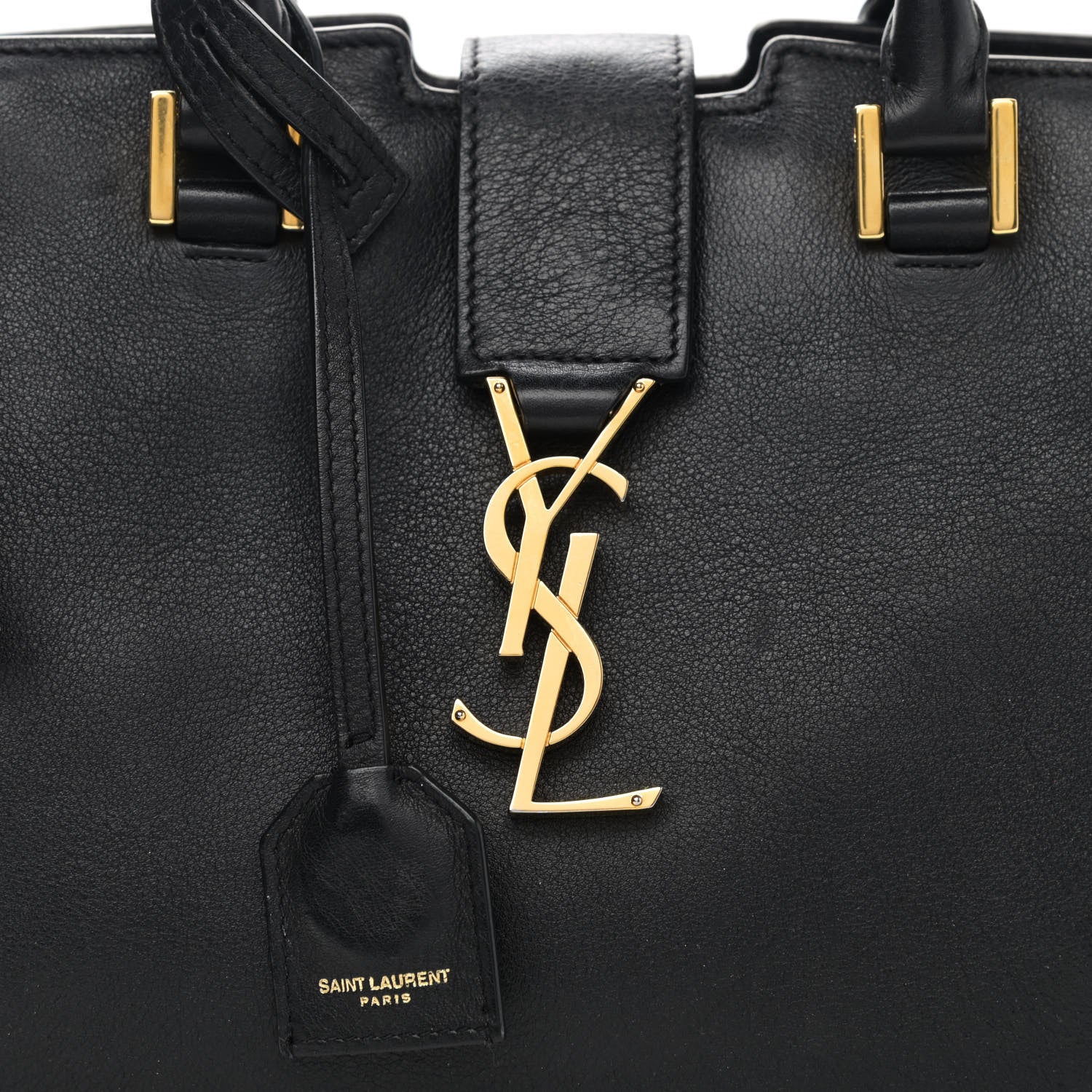 Saint Laurent Calfskin Monogram Baby Downtown Cabas Black 8 of 12