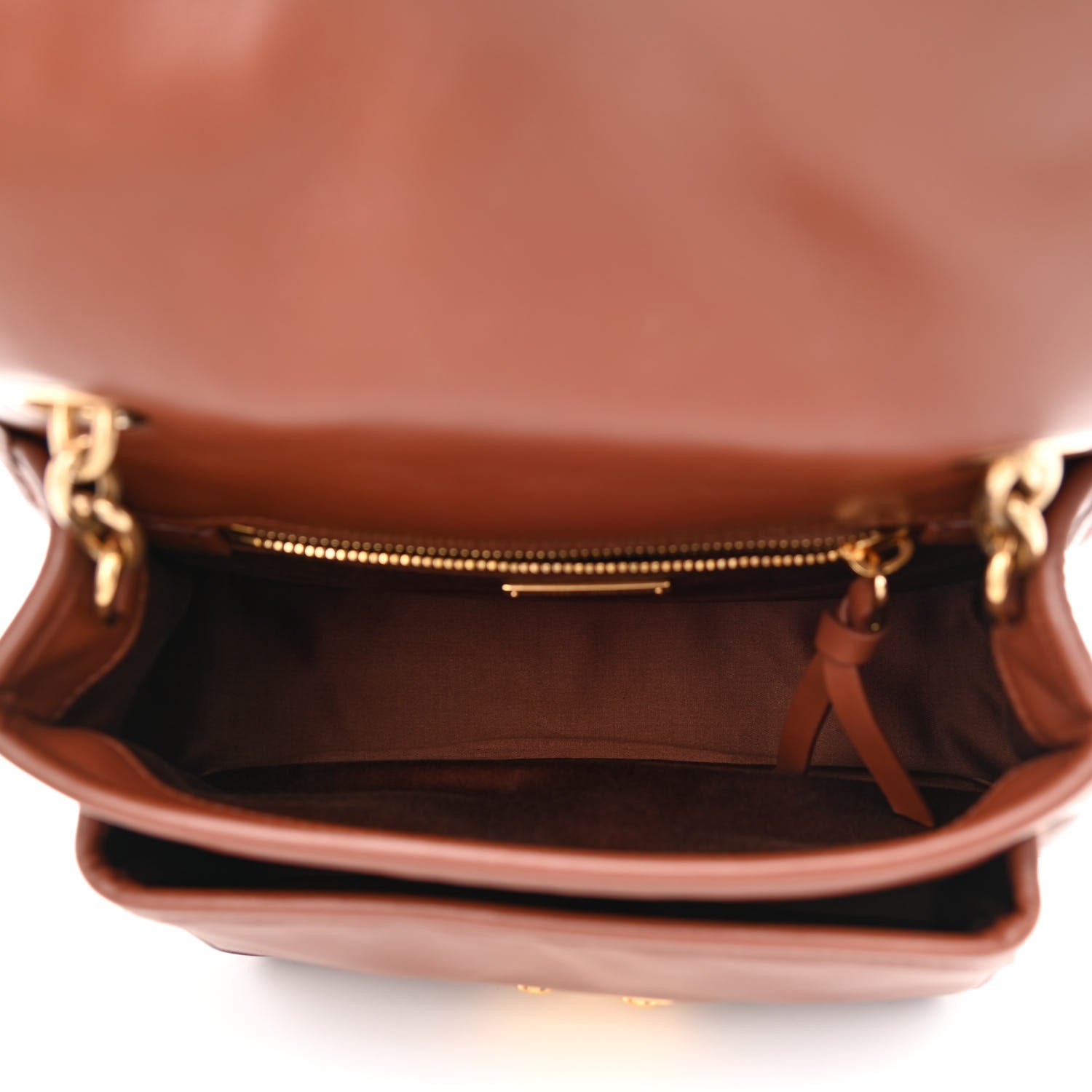 Miu Miu Lambskin Matelasse Shoulder Bag Tabacco 5 of 7