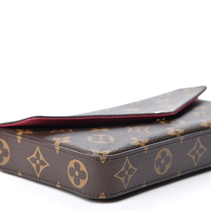 Louis Vuitton Monogram Pochette Felicie Chain Wallet Fuchsia 8 of 11