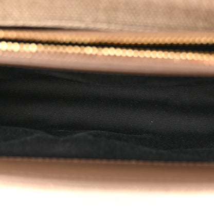Saint Laurent Linen Quilted College Medium Chain Bag Taupe 5 of 10