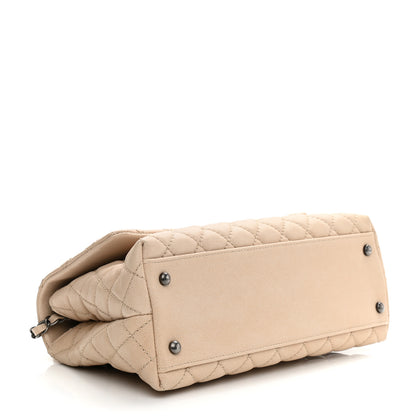 Chanel Caviar Quilted Small Coco Handle Flap Light Beige 3 of 7