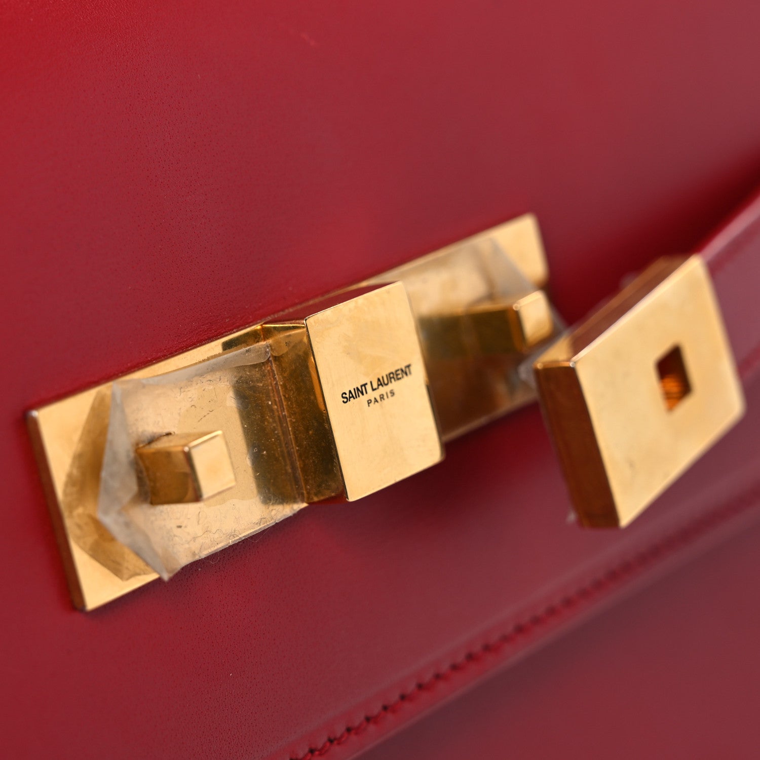 Saint Laurent Smooth Calfskin Manhattan Shoulder Bag Rouge Eros 13 of 14