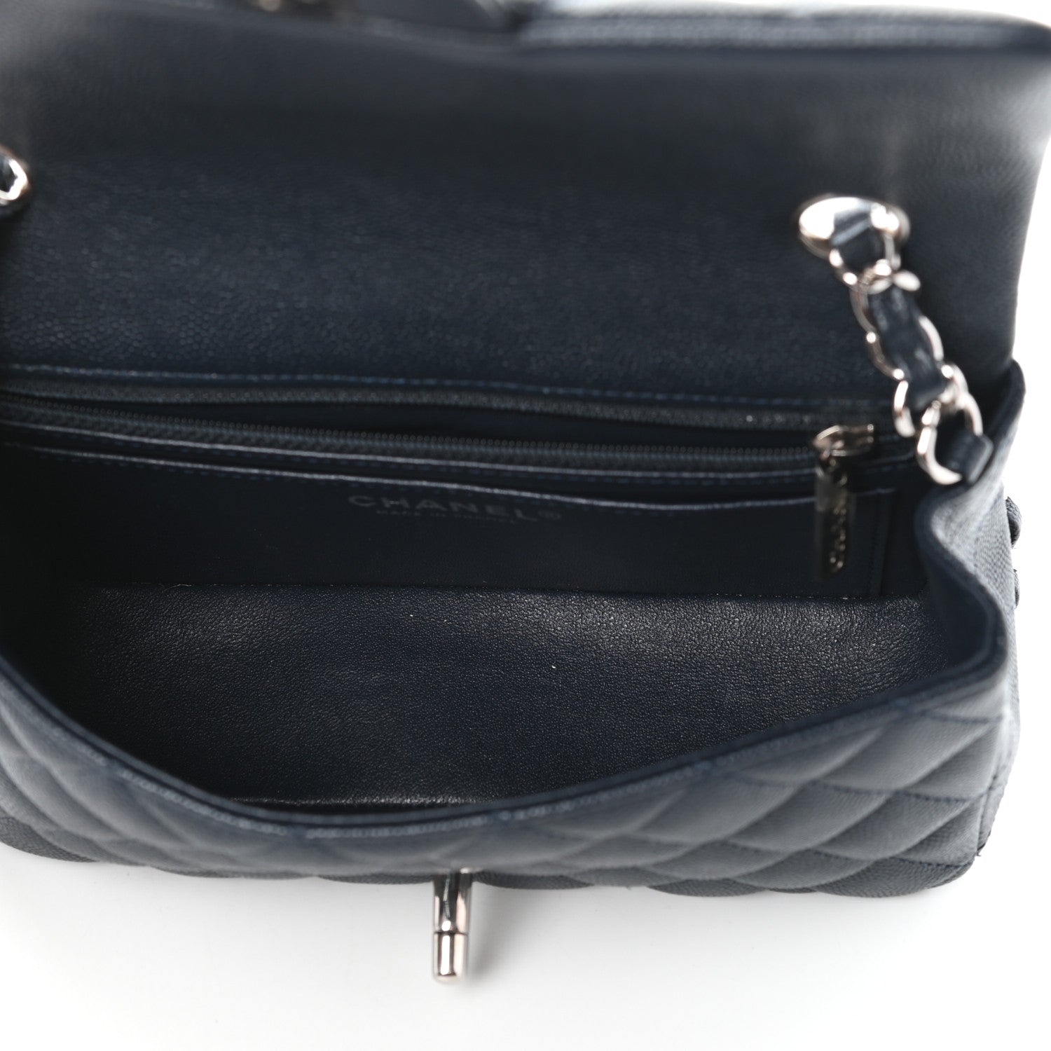 Chanel Caviar Quilted Mini Rectangular Flap Navy 5 of 10