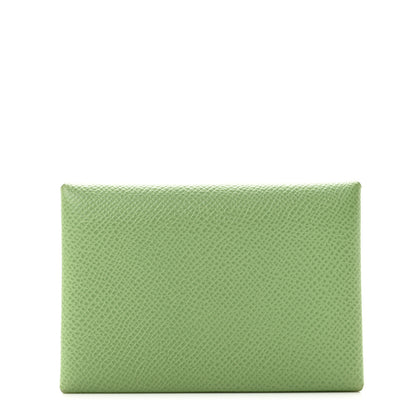 Hermes Epsom Calvi Duo Card Case Vert Yucca 1 of 11