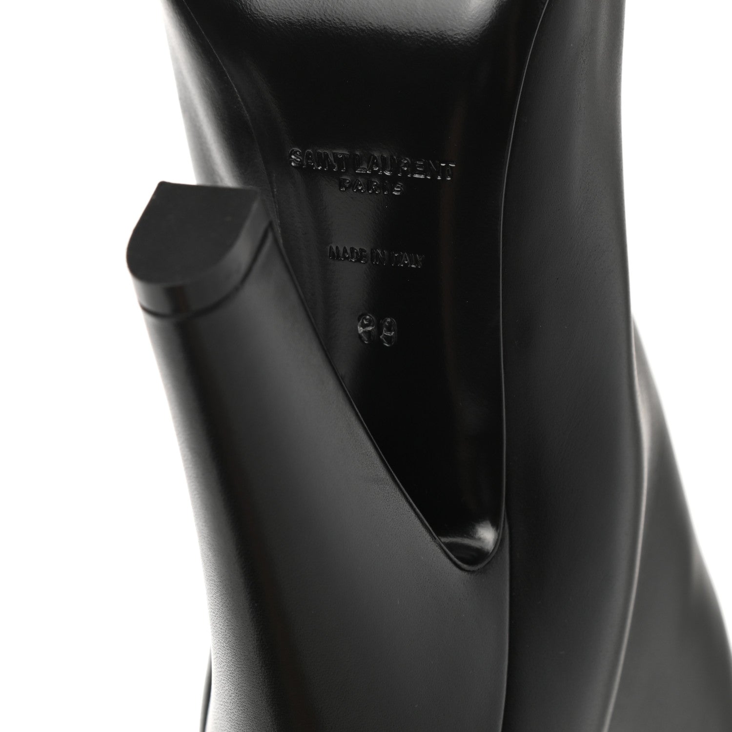 Saint Laurent Vanity Softy Calfskin 68 Tube 110 Boots 39 Black 6 of 7