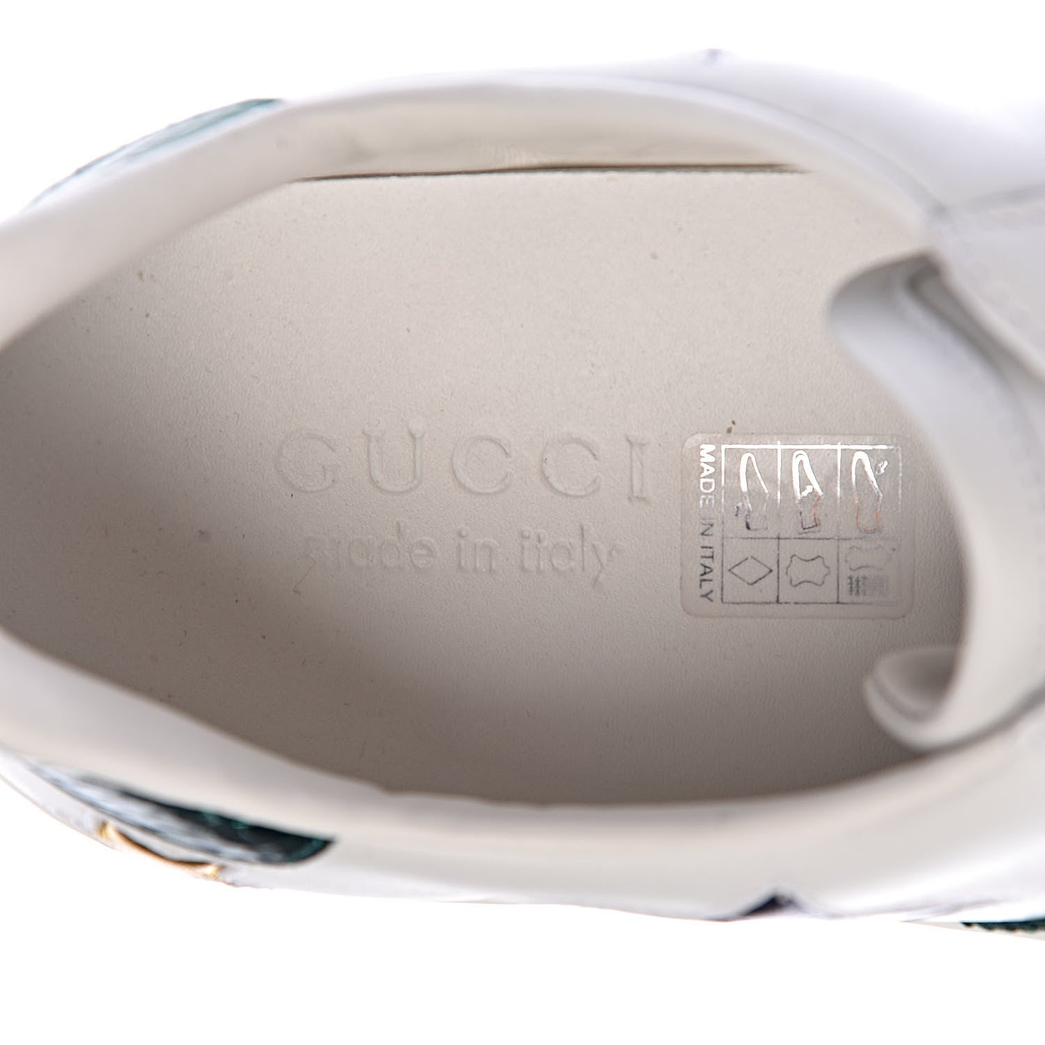 Gucci Calfskin Ayers Web Star Embroidered Mens Ace Sneakers 8.5 White Multi 6 of 11