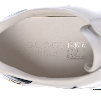 Gucci Calfskin Ayers Web Star Embroidered Mens Ace Sneakers 8.5 White Multi 6 of 11