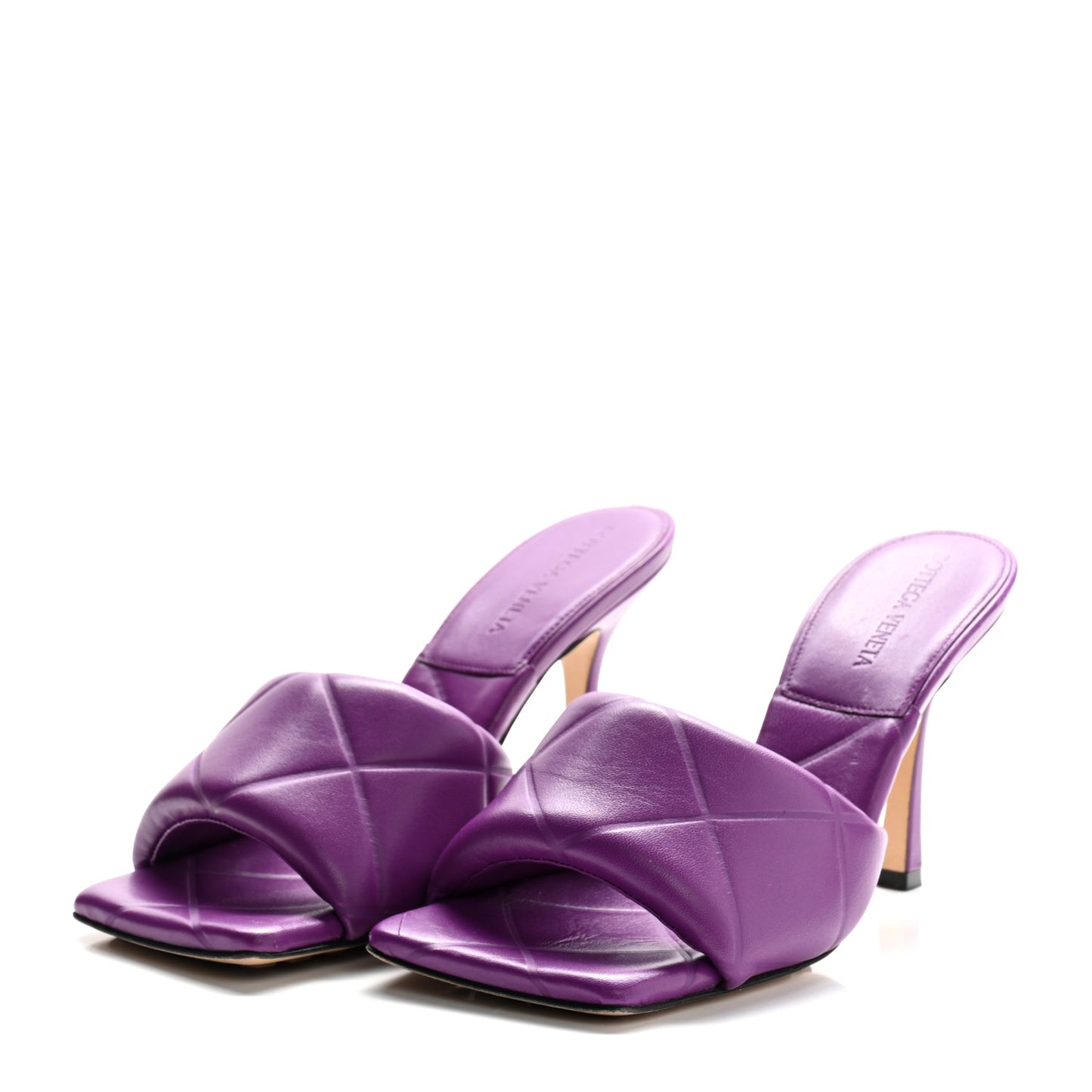 Nappa Quilted Rubber Lido Mule Sandals 38 Gumdrop