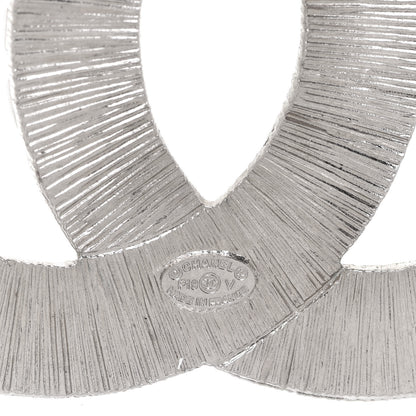 Chanel Baguette Crystal CC Brooch Silver 4 of 5