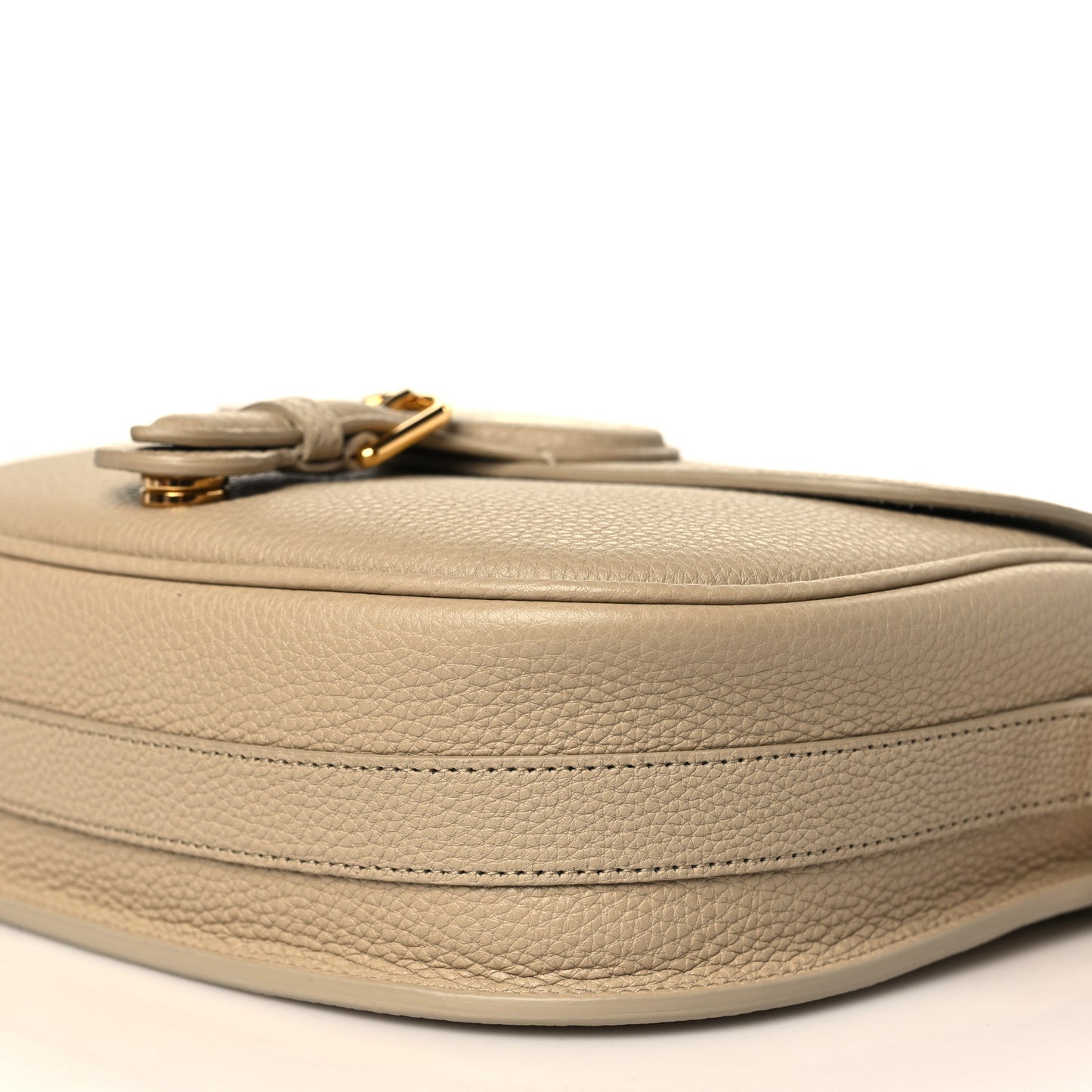 Grained Calfskin Medium Bobby Flap Beige