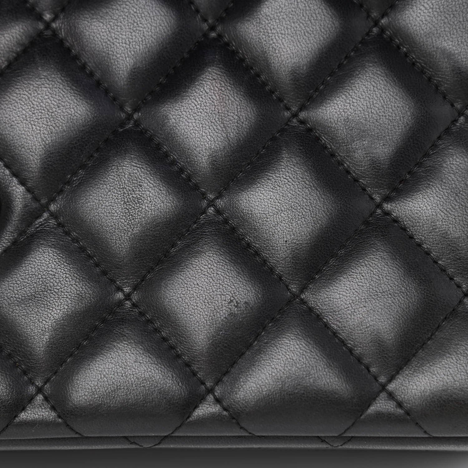 Chanel Lambskin Quilted Jumbo Double Flap Black 13 of 17