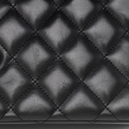 Chanel Lambskin Quilted Jumbo Double Flap Black 13 of 17