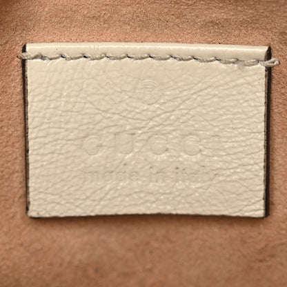 Gucci Calfskin Matelasse Mini GG Marmont Round Shoulder Bag White 5 of 11