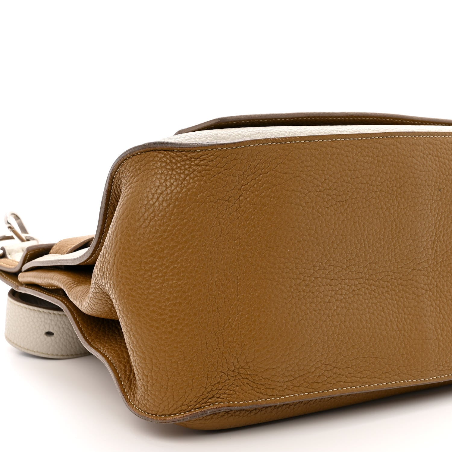 Hermes Taurillon Clemence Bi-Color Jypsiere 31 Kraft Gris Perle 9 of 14
