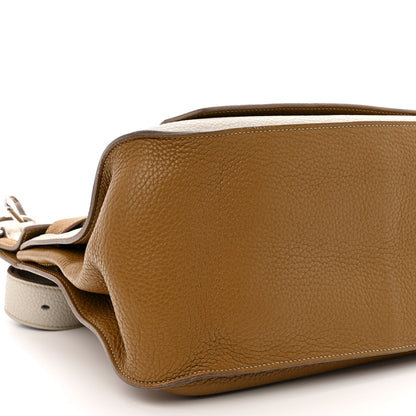 Hermes Taurillon Clemence Bi-Color Jypsiere 31 Kraft Gris Perle 9 of 14