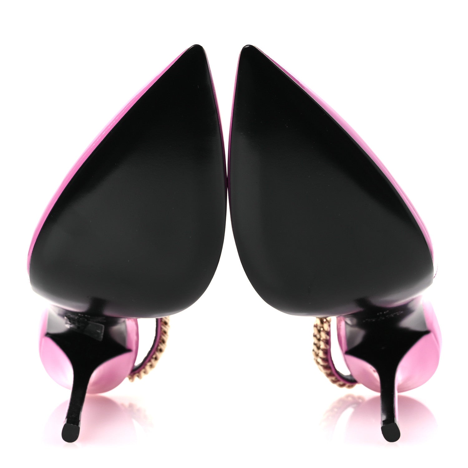 Gucci Vernice Crystal Nappa Charlotte Signoria 105 Slingback Pumps 39 Libre Pink 7 of 13