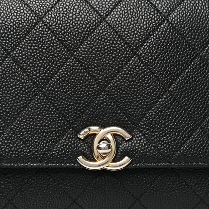 Chanel Grained Calfskin Small Stitched Flap Black 8 of 11