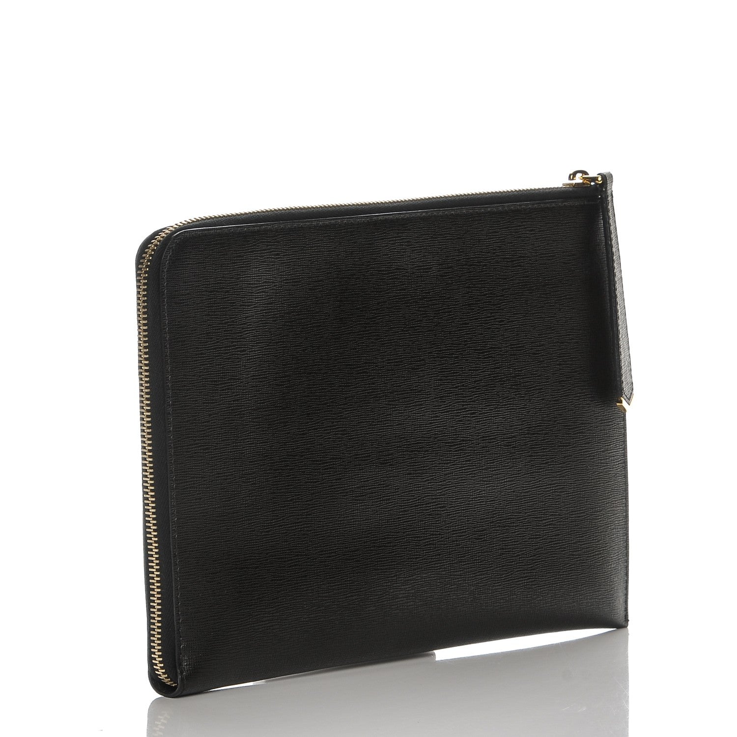 Fendi Vitello Elite Monster Eyes Studded Zip Around Pouch Black 3 of 8