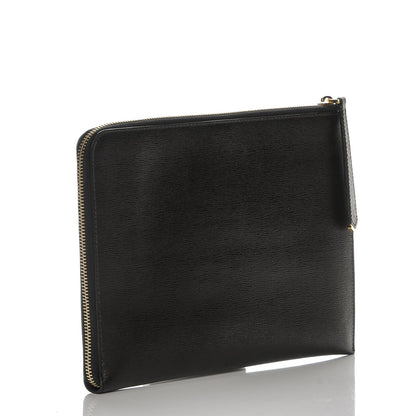 Fendi Vitello Elite Monster Eyes Studded Zip Around Pouch Black 3 of 8
