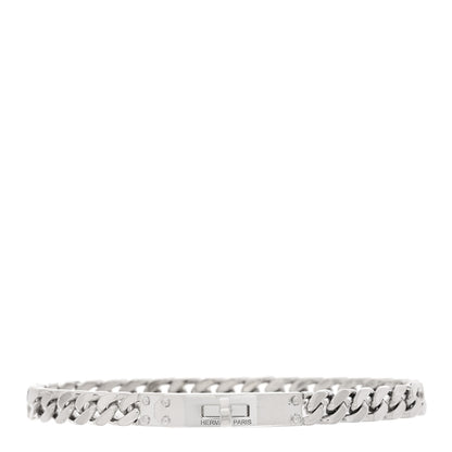 Hermes Sterling Silver TPM Kelly Gourmette Bracelet 1 of 4