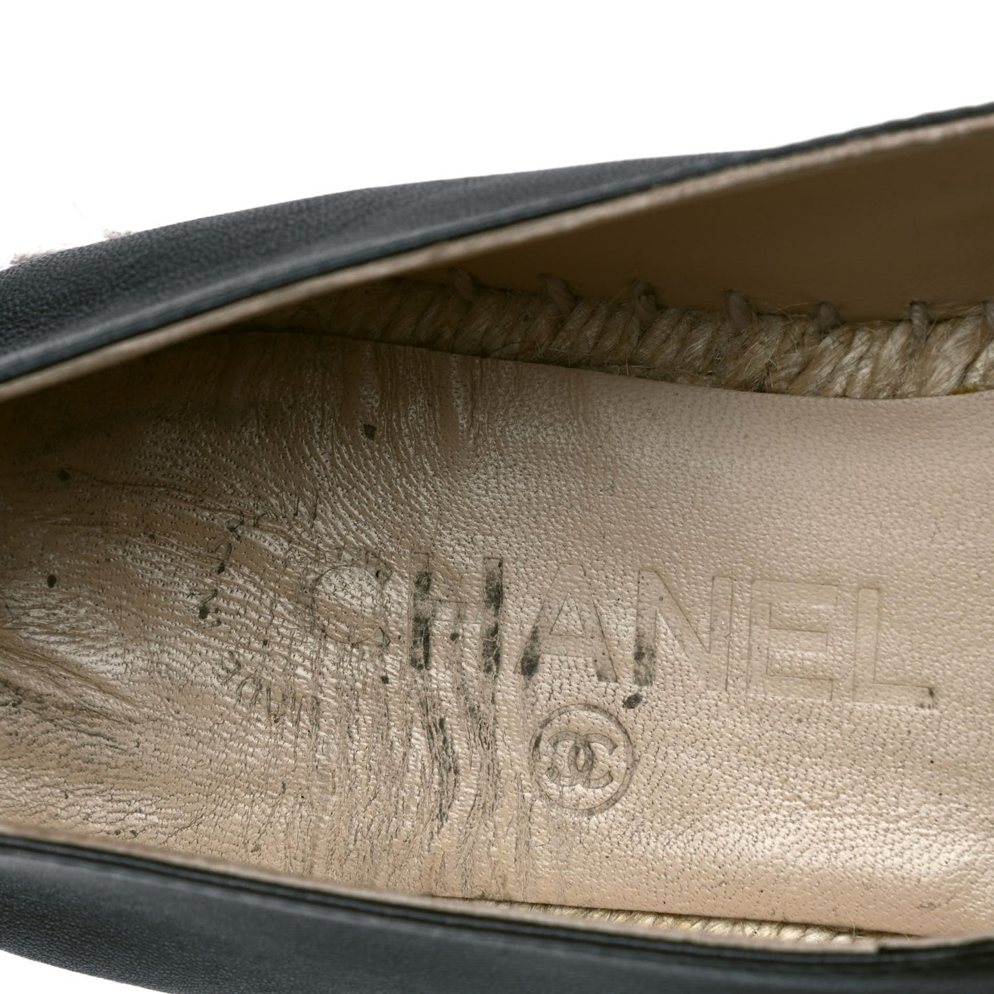 Lambskin CC Espadrilles 37 Black