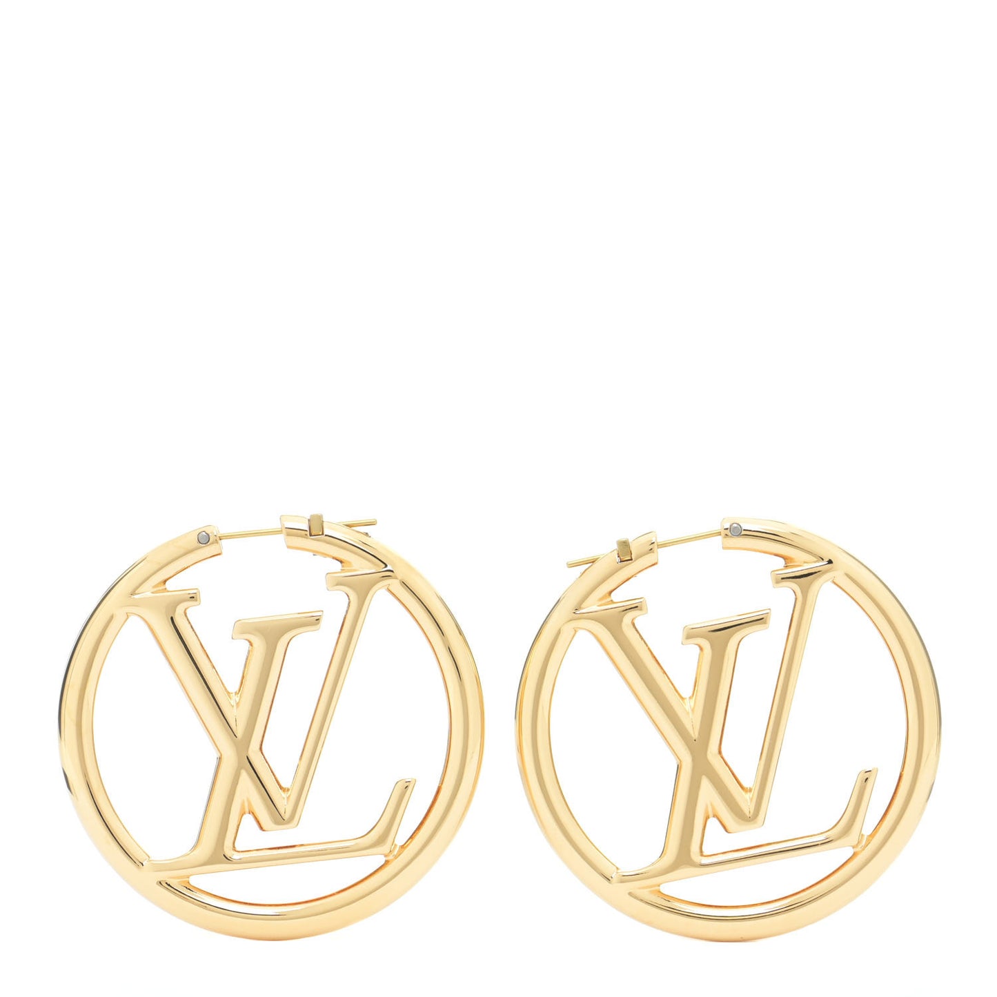 Metal Louise Hoop Earrings Gold