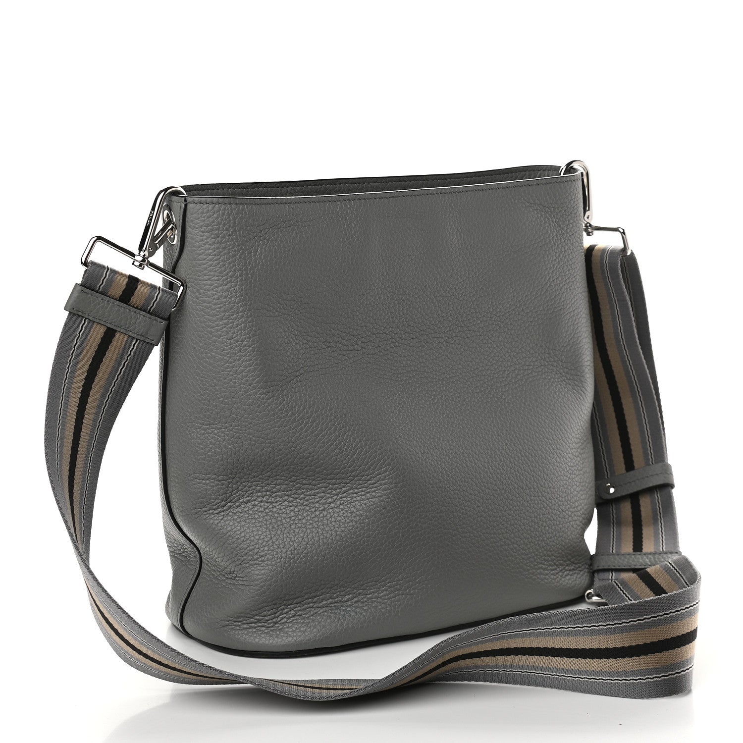 Prada Vitello Phenix Embossed Logo Shoulder Bag Argilla 2 of 9