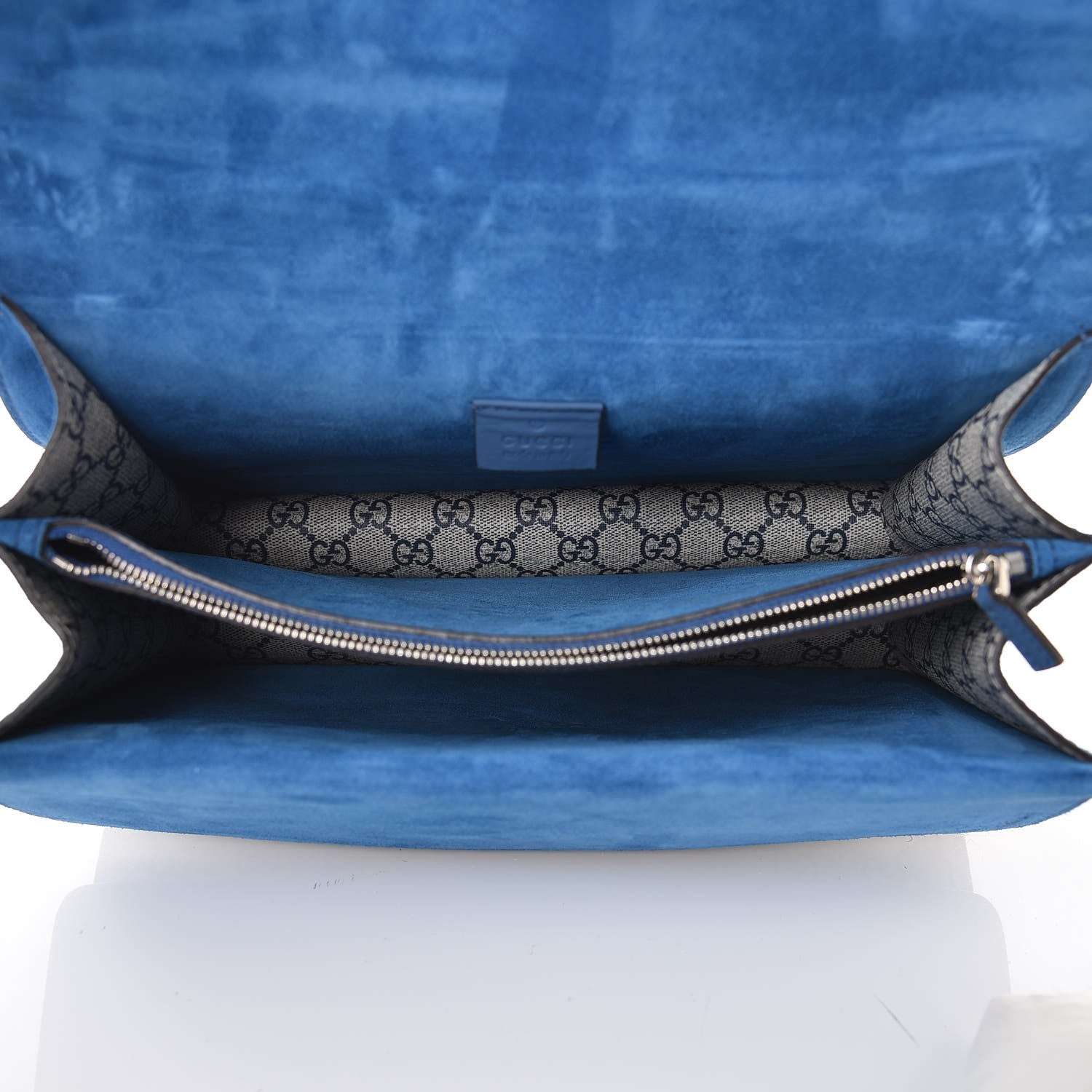 Gucci GG Supreme Monogram Blooms Medium Dionysus Shoulder Bag Beige Navy Vintage Blue 6 of 8