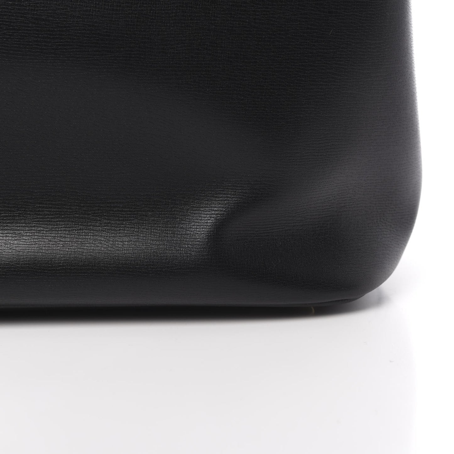 Textured Calfskin Large Bright Bit Tote Black