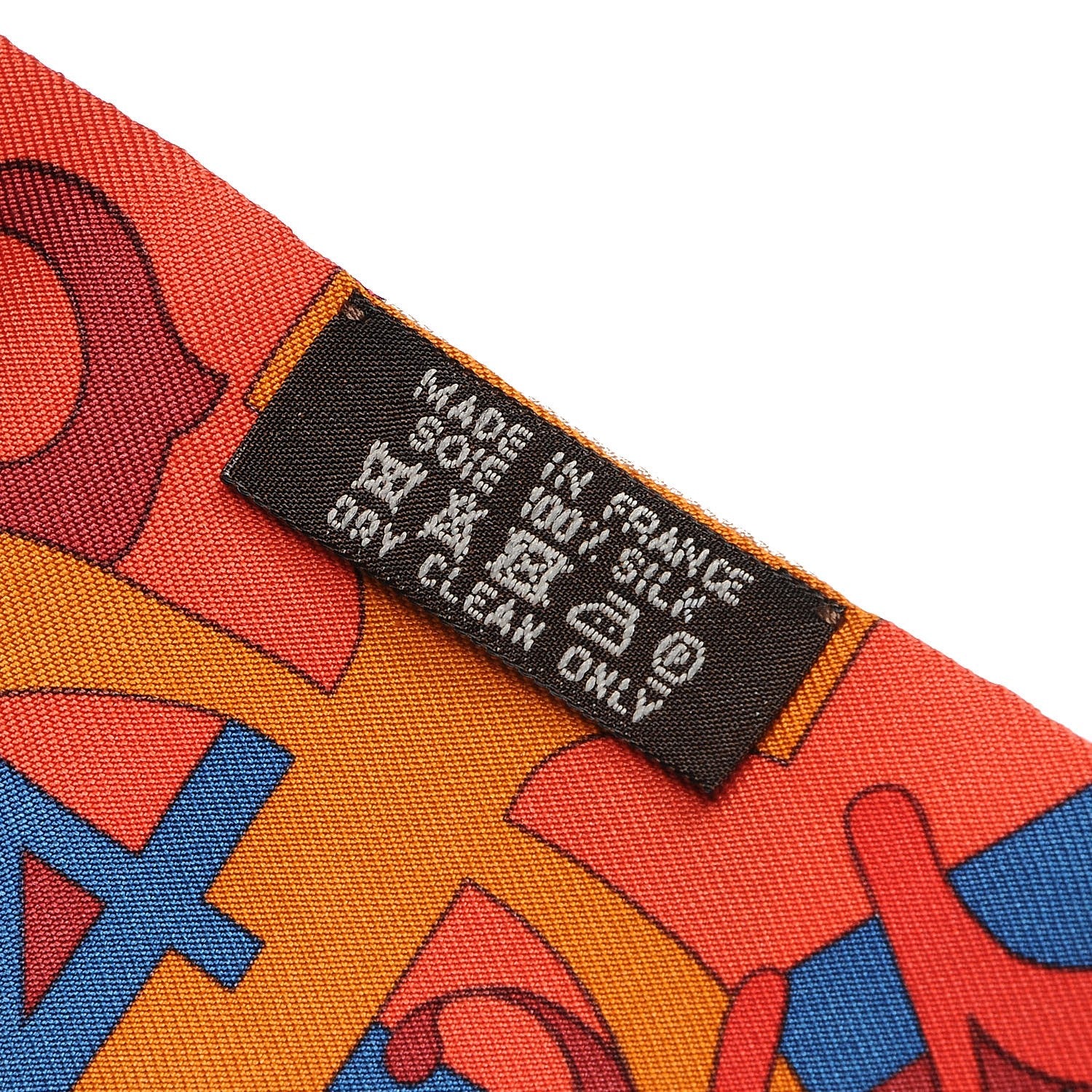 Hermes Silk Le Nombre D'Or Twilly Orange Corail Jaune Doll 3 of 5