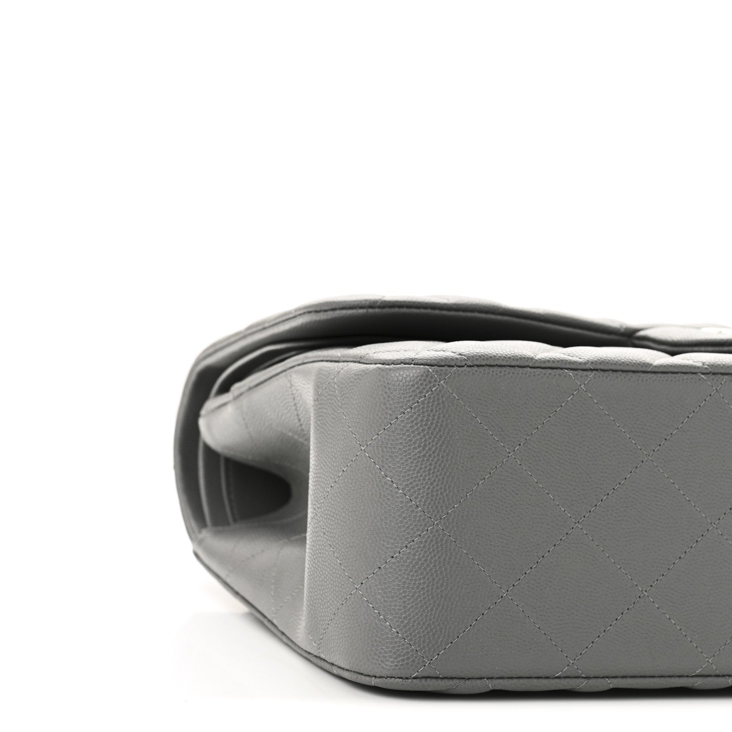 Chanel Caviar Quilted Jumbo Double Flap Grey 9 of 10