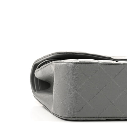 Chanel Caviar Quilted Jumbo Double Flap Grey 9 of 10