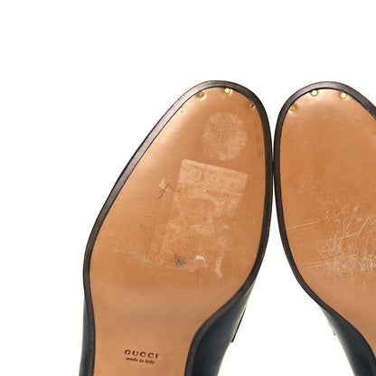 Gucci Calfskin Web Interlocking G Tassel Loafers 38.5 Black 16 of 22