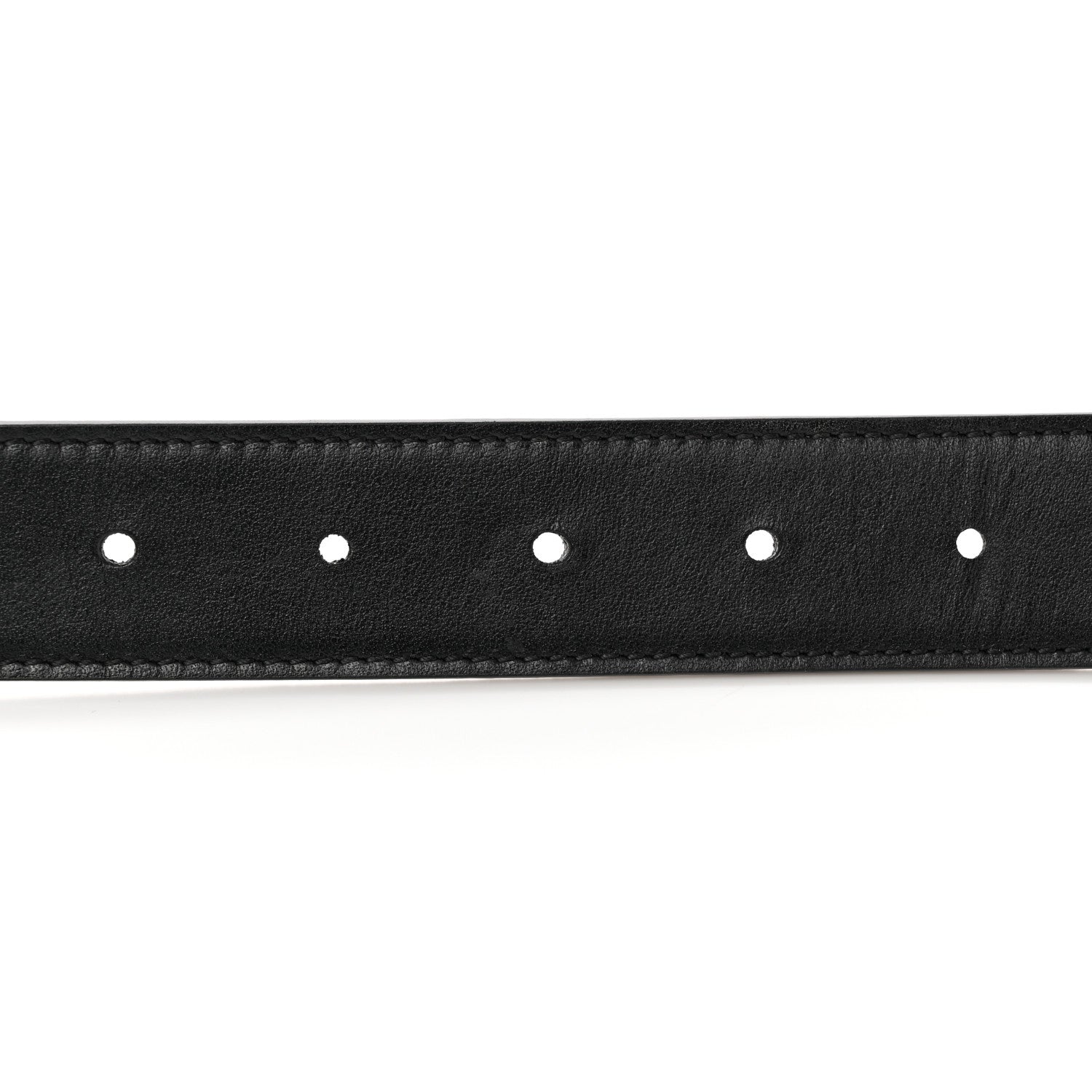 Gucci GG Supreme Monogram Plutone Calfskin Palladium Double G Reversible 30mm Belt 90 36 Beige Ebony Black 4 of 10