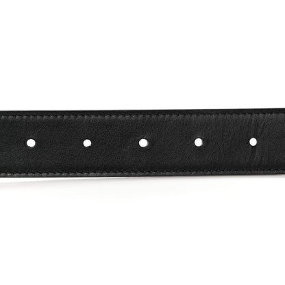 Gucci GG Supreme Monogram Plutone Calfskin Palladium Double G Reversible 30mm Belt 90 36 Beige Ebony Black 4 of 10