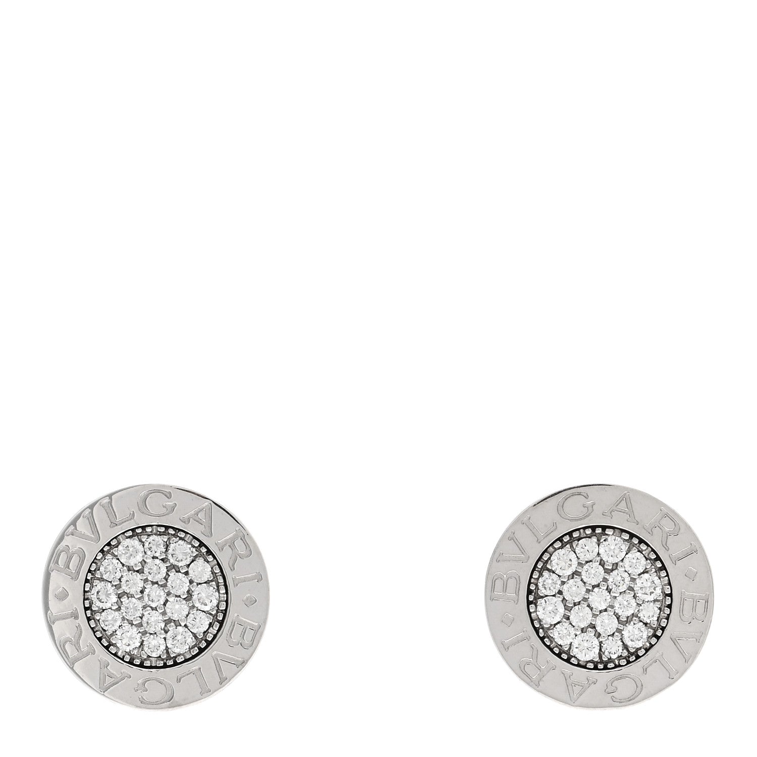 Bulgari 18K White Gold Diamond BVLGARI BVLGARI Stud Earrings 1 of 4