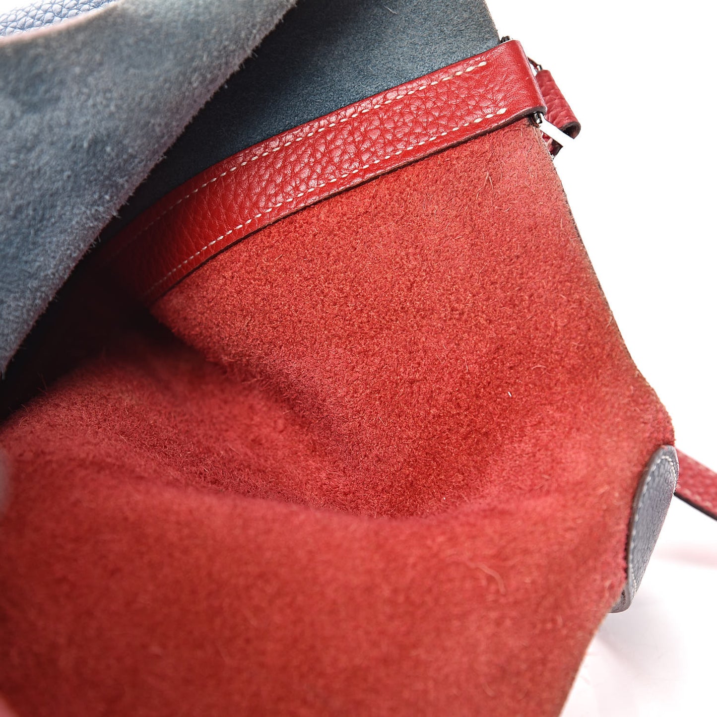 Taurillon Clemence Picotin Lock 26 GM Rouge Casaque Bleu Thalassa