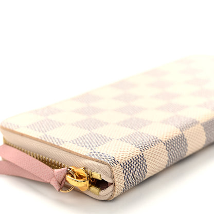 Louis Vuitton Damier Azur Clemence Wallet Rose Ballerine 8 of 9