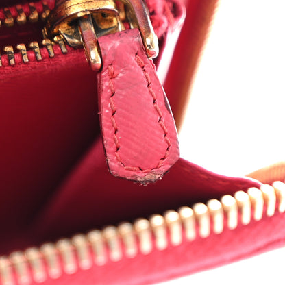 Prada Saffiano Metal Zip Around Wallet Peonia 9 of 11