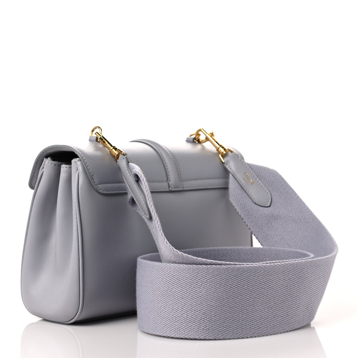 Smooth Calfskin Teen Soft 16 Shoulder Bag Light Grey