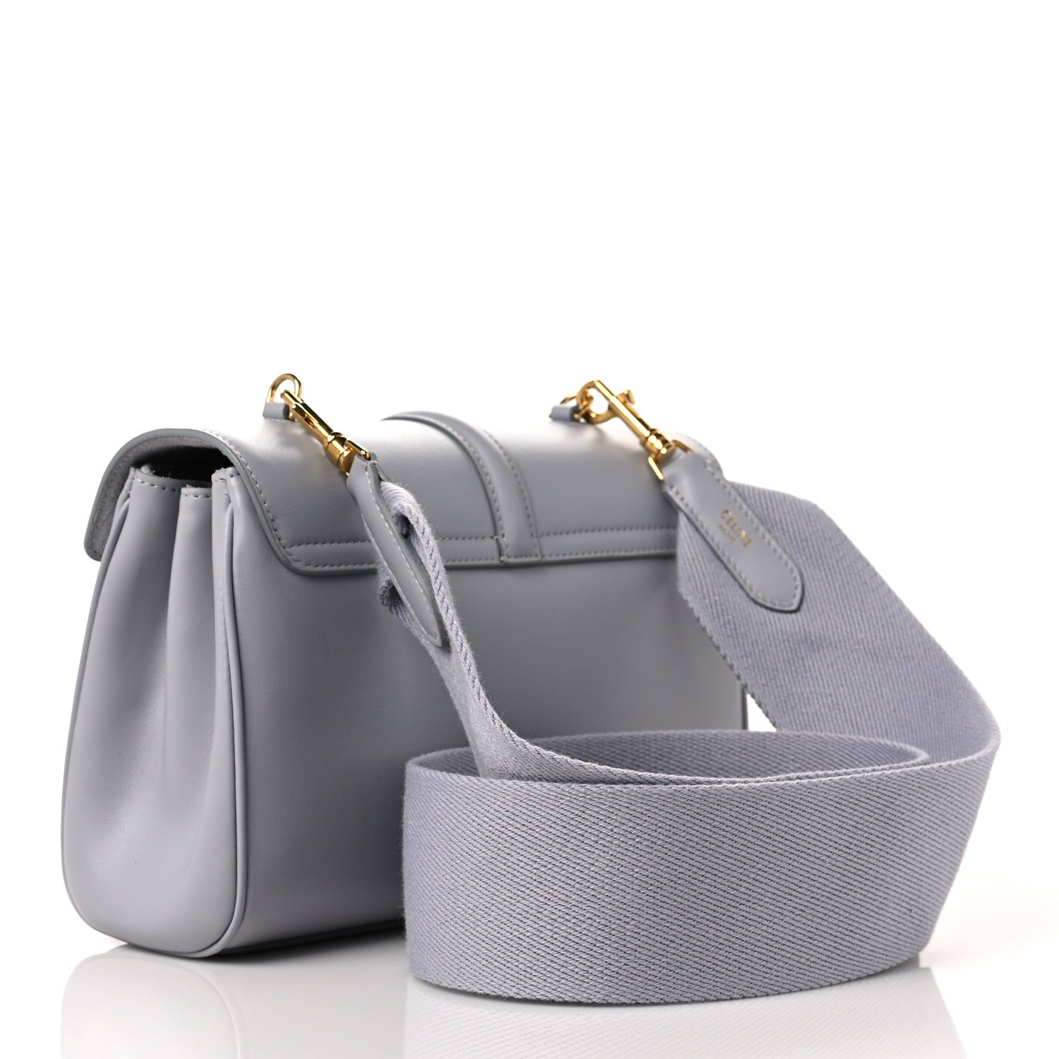 Celine Smooth Calfskin Teen Soft 16 Shoulder Bag Light Grey 2 of 10