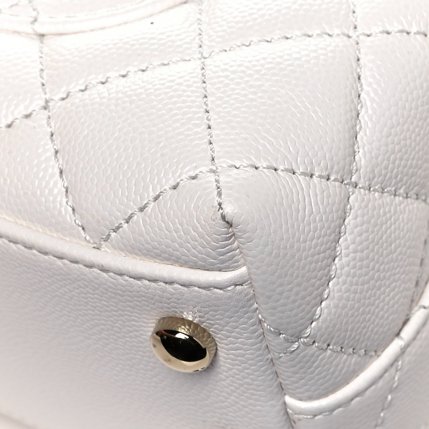 Chanel Caviar Quilted Extra Mini Coco Handle Flap White 12 of 13