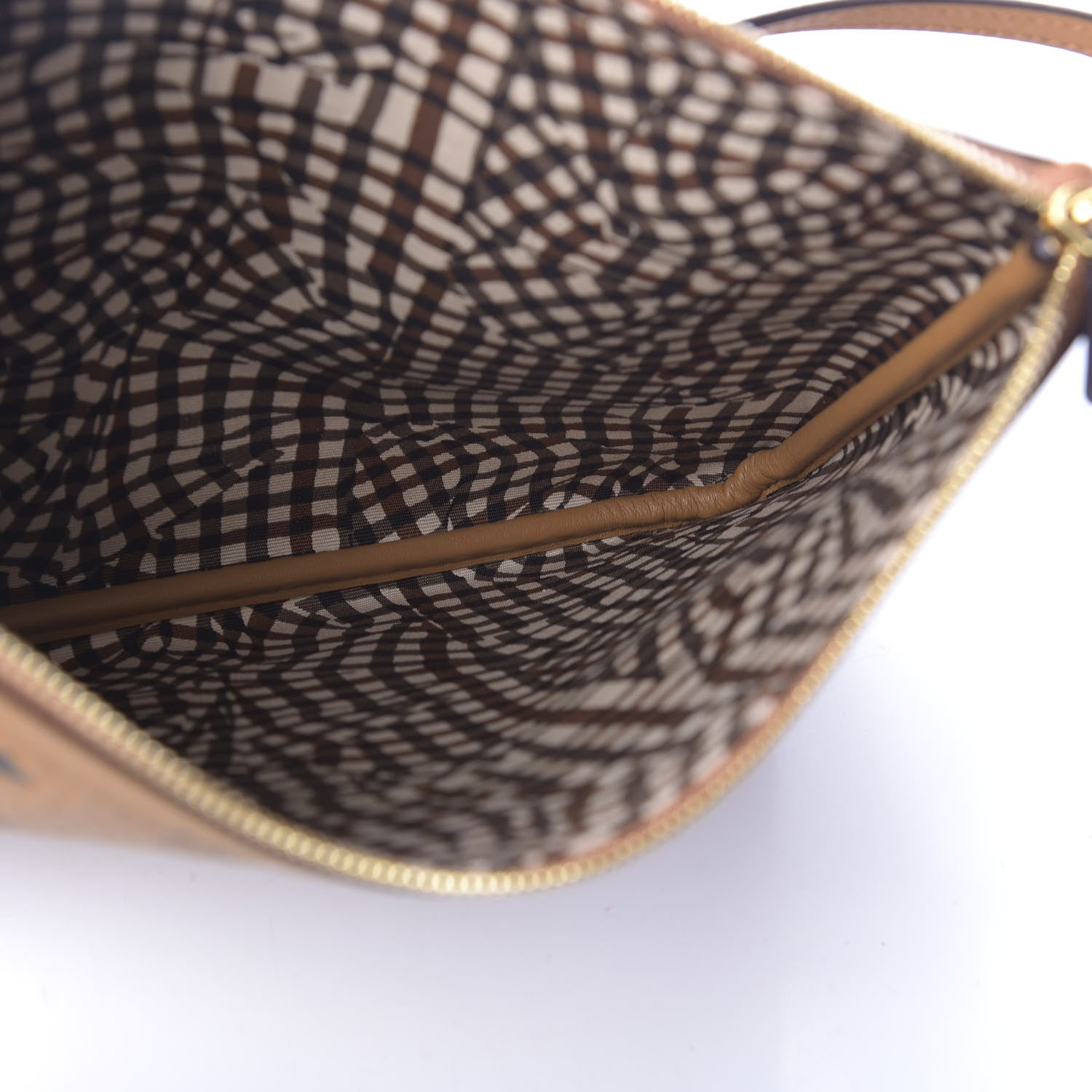 MCM Visetos Medium Stark Wristlet Pouch Cognac 7 of 10